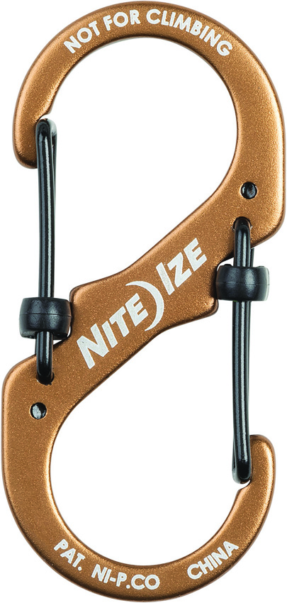 Nite Ize S-Biner Slidelock #3 Aluminum Carabiner Brown