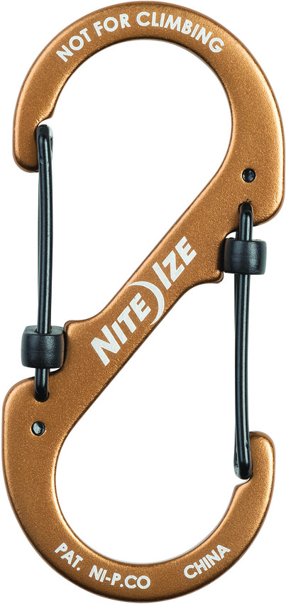 Nite Ize S-Biner Slidelock #4 Aluminum Carabiner Brown