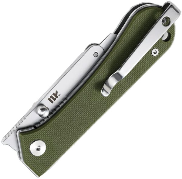 NUKNIVES Kumpanter Utility Folding Knife Linerlock 2.38in Blade OD Green