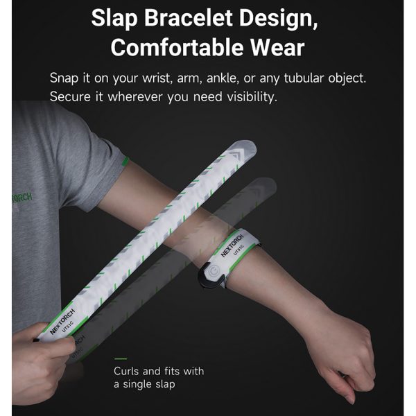 Nextorch UT51C Safety Slap Bracelet with USB-C Rechargeable LEDs