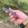 Outdoor Element Contour Feather Fixed Blade Knife VG-10 2" Stonewash
