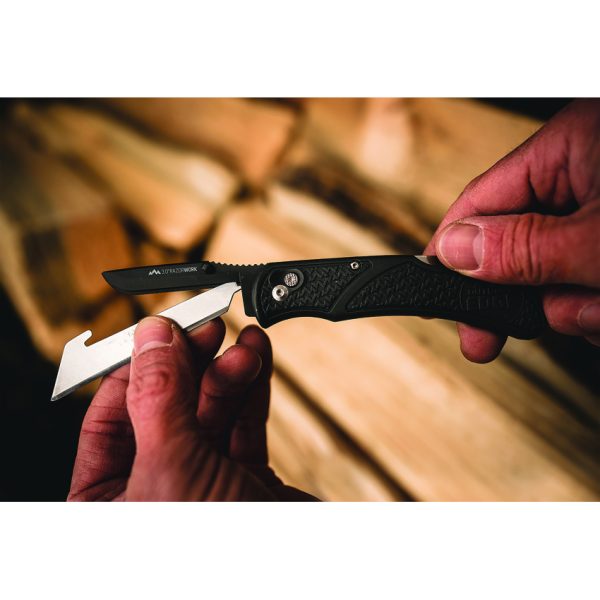 Outdoor Edge Razor Work Lockback Folding Knife Gray 4.25"