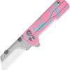 Oknife Otacle U1 Ultra Button Lock Folding Knife Zombie Pink