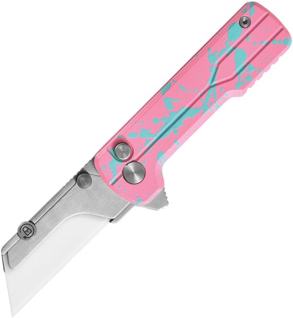 Oknife Otacle U1 Ultra Button Lock Folding Knife Zombie Pink