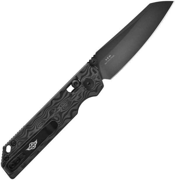 Oknife XEN Damascus Carbon Fiber Folding Knife 3.13" S45VN