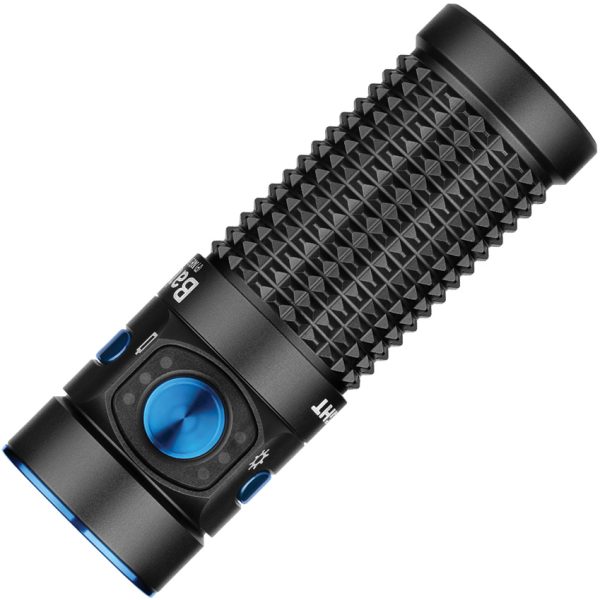 Olight Baton 4 Premium Black Rechargeable Flashlight w/ Wireless Charger