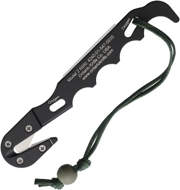 ON1414 Ontario Model 2 Strap Cutter Fixed Blade Knife 0.5" Stainless