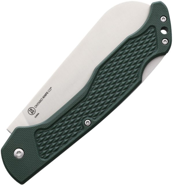ON4310TC_add_01 Ontario Camp Plus Bread Lockback Folding Knife Green 4.25"