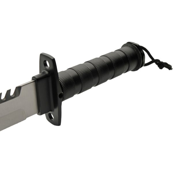 Rite Edge Black Canyon Survival Knife 8.75" Black Stainless Fixed Blade w/ Sheath