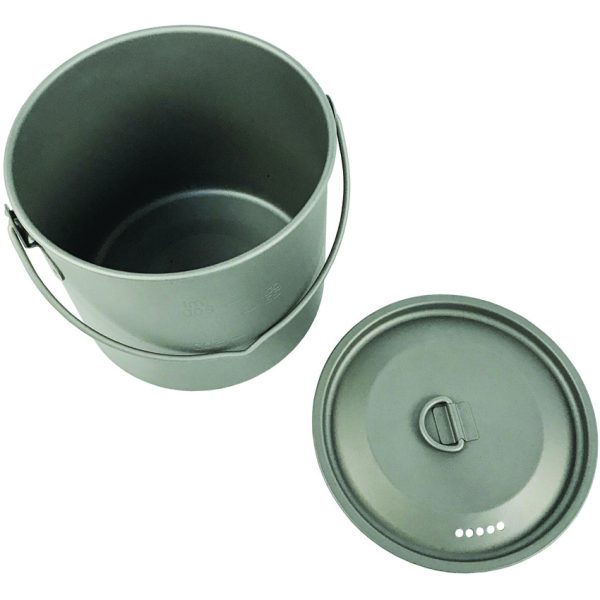 Pathfinder Titanium Bush Pot 1100ml with Lid and Strainer