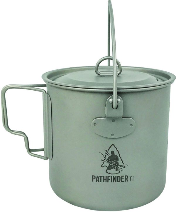 Pathfinder Titanium Bush Pot 1100ml with Lid and Strainer