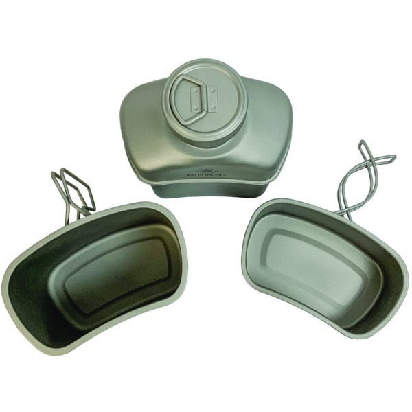 Pathfinder Titanium Canteen Cooking Kit with Cup Bowl and Pouch