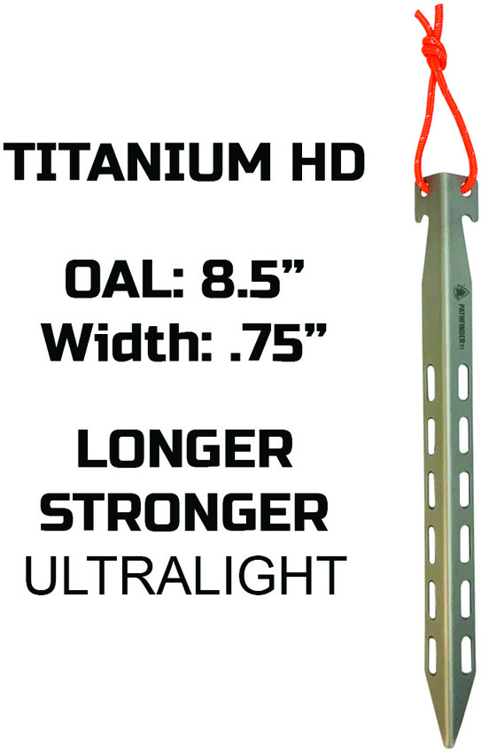 Pathfinder Titanium Tent Stake Set 8pc with Reflective Cords