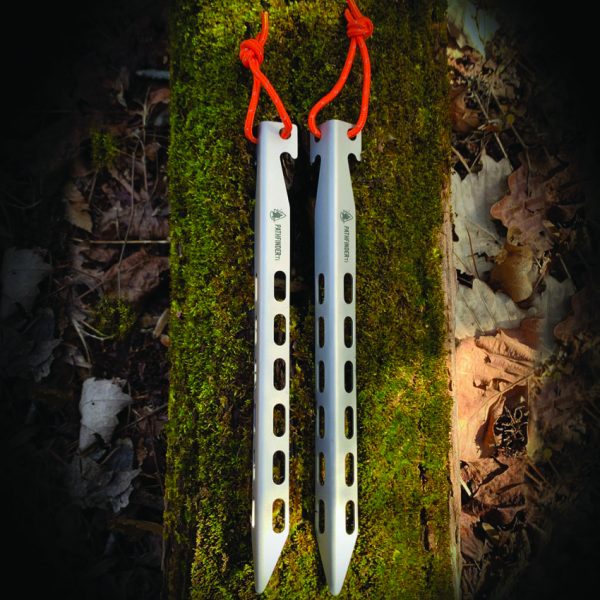 Pathfinder Titanium Tent Stake Set 8pc with Reflective Cords