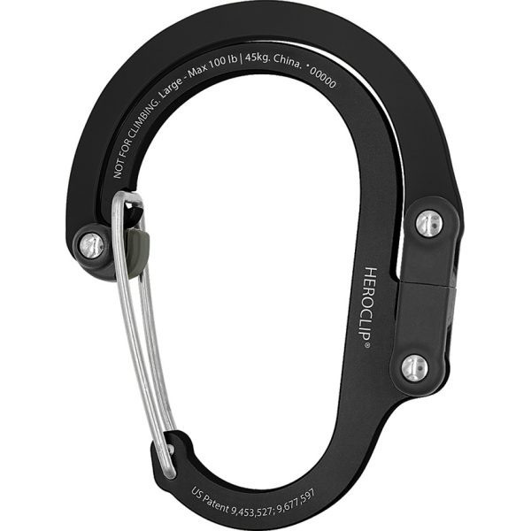 QLIP14010_add_01 Heroclip Large Stealth Black Carabiner Clip