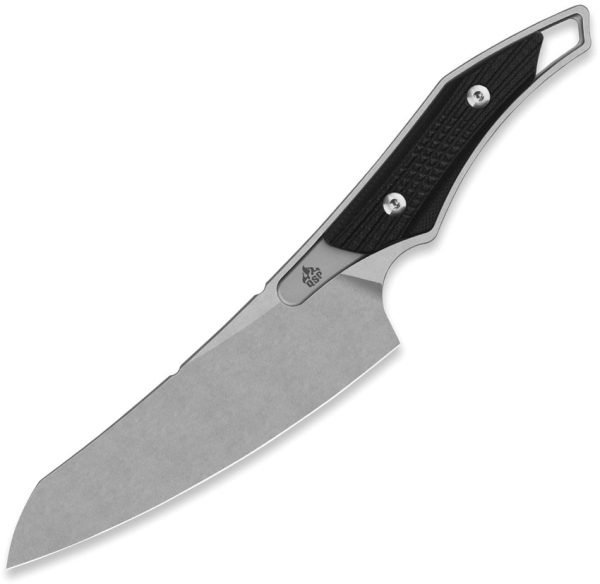 QSP Knife T-Cook Fixed Blade 5.25" Nitro V Wharncliffe Black G10
