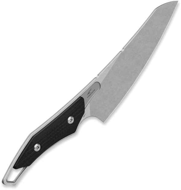 QSP Knife T-Cook Fixed Blade 5.25" Nitro V Wharncliffe Black G10