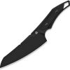 QSP Knife T-Cook Fixed Blade Blackout Nitro V 5.25" w/ Sheath