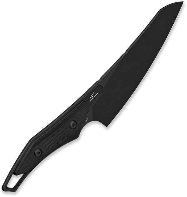 QSP Knife T-Cook Fixed Blade Blackout Nitro V 5.25" w/ Sheath
