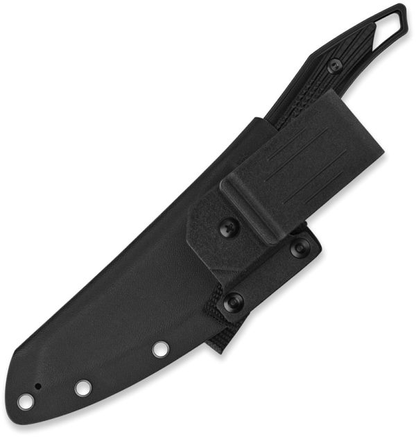 QSP Knife T-Cook Fixed Blade Blackout Nitro V 5.25" w/ Sheath