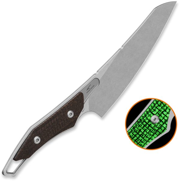 QSP Knife T-Cook Fixed Blade Glow Micarta 5.25in Nitro V