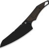 QSP Knife T-Cook Fixed Blade Nitro V Glow Micarta w/ Sheath