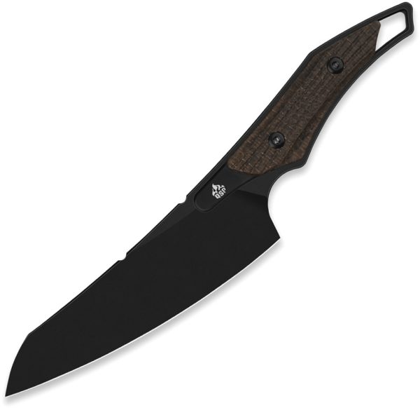 QSP Knife T-Cook Fixed Blade Nitro V Glow Micarta w/ Sheath