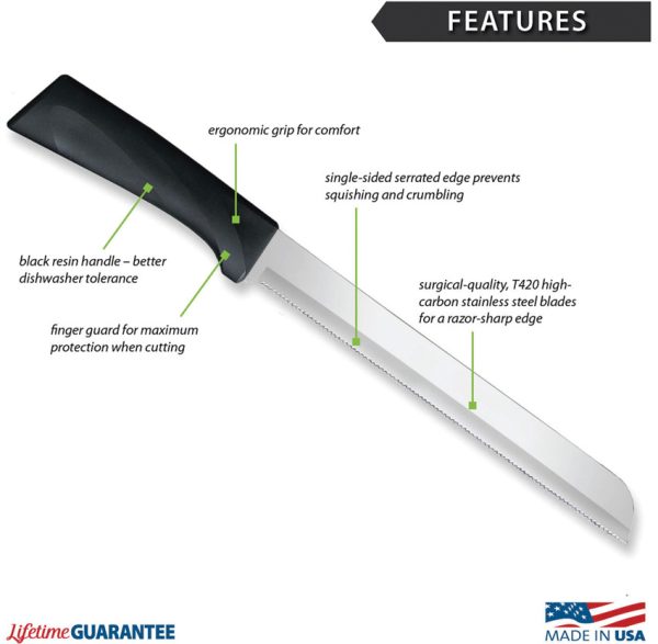 Anthem Bread Knife 8" Blk Bag