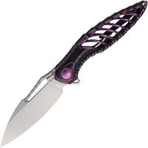Rike Knife Thor 6 Framelock Purple Folding Knife 3.25"