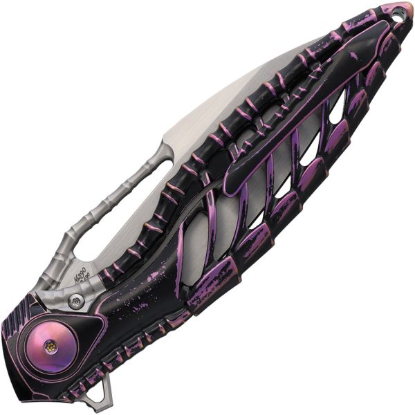Rike Knife Thor 6 Framelock Purple Folding Knife 3.25"