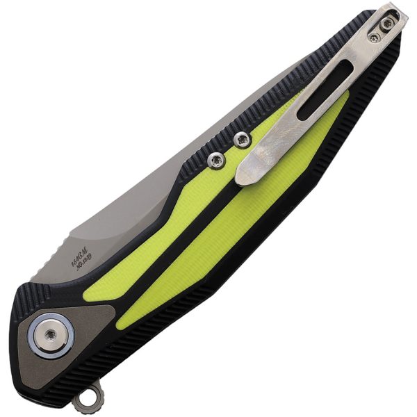 Rike Knife Tulay Linerlock Folding Knife 3.75" 154CM Black Gray G10