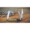 Roper Rattler Stockman Black Green Micarta 4in