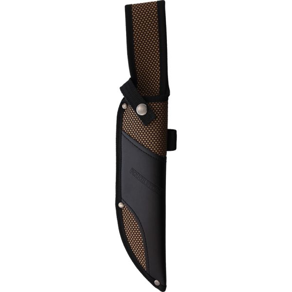 Rough Rider Combat Bowie Fixed Blade Knife Stacked Leather 9.5"