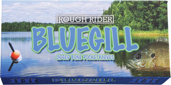 Rough Rider Bluegill Copperhead 3.63" Folding Knife Blue Green Bone