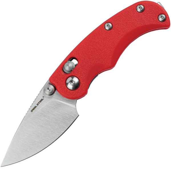 RS7181SR Real Steel ESCA Crossbar Lock Folding Knife Red 2" 12C27