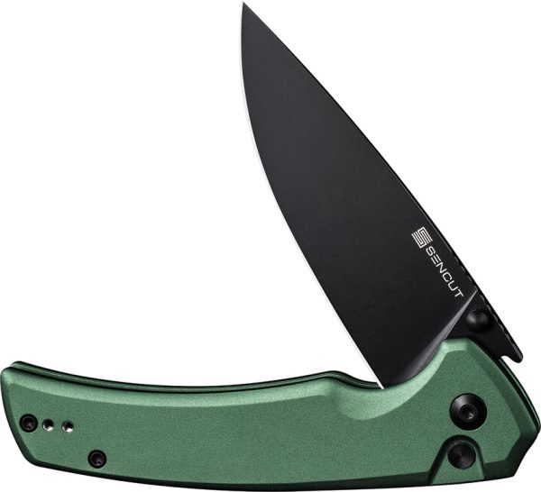 Sencut Serene Button Lock Folding Knife 3.5" D2 Green