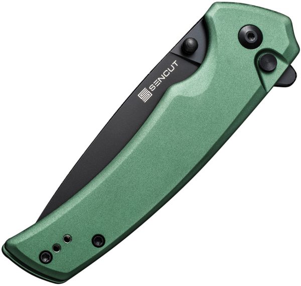 Sencut Serene Button Lock Folding Knife 3.5" D2 Green
