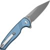 SENCUT Selkyris Button Lock Folding Knife Blue 3.38" D2