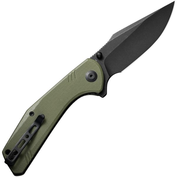 SENCUT Actium Linerlock Folding Knife 3.5" D2 OD Green G10