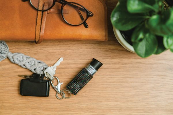 Sabre Jewel Design Pepper Spray Black 3.5" with Clip