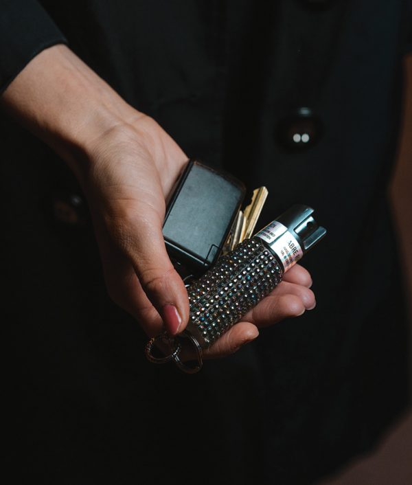 Sabre Jewel Design Pepper Spray Black 3.5" with Clip