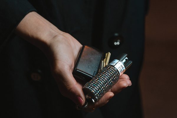 Sabre Jewel Design Pepper Spray Black 3.5" with Clip