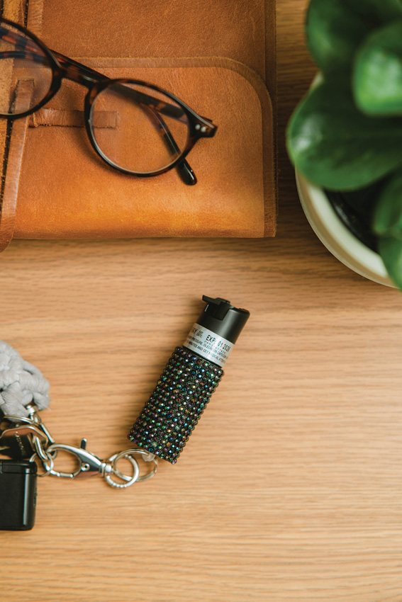 Sabre Jewel Design Pepper Spray Black 3.5" with Clip