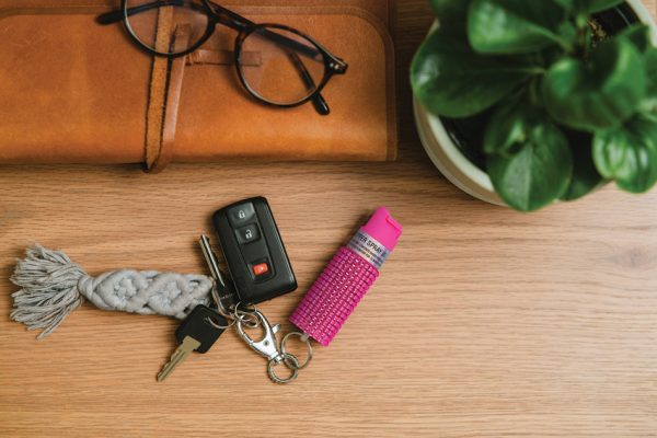 Sabre Jewel Design Pepper Spray Pink 3.5" w/ Clip