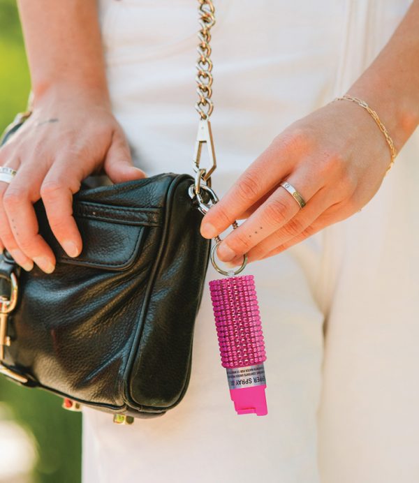 Sabre Jewel Design Pepper Spray Pink 3.5" w/ Clip