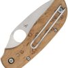 Spyderco Chaparral SlipIt Folding Knife 2.75" CTS-XHP Maple Wood