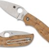 Spyderco Chaparral SlipIt Folding Knife 2.75" CTS-XHP Maple Wood