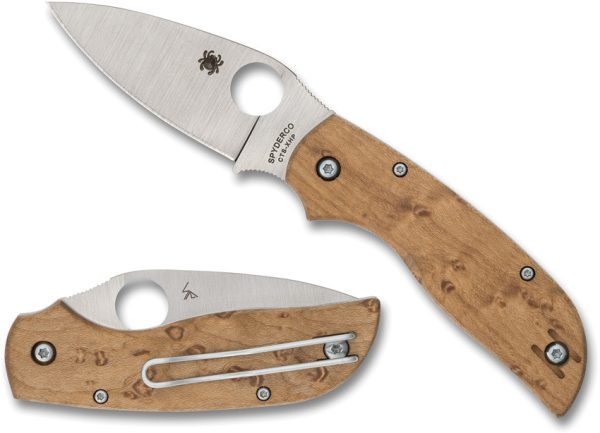 Spyderco Chaparral SlipIt Folding Knife 2.75" CTS-XHP Maple Wood