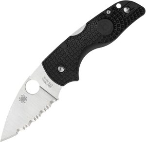Spyderco Lil' Native Lockback Folding Knife 2.38" Serrated CTS-BD1