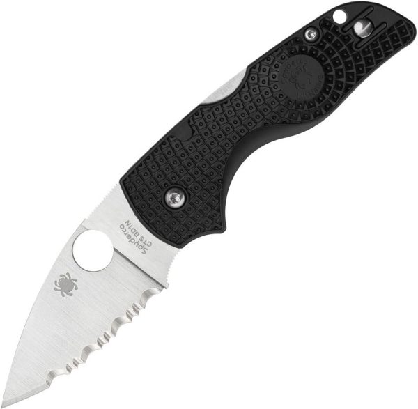 Spyderco Lil' Native Lockback Folding Knife 2.38" Serrated CTS-BD1